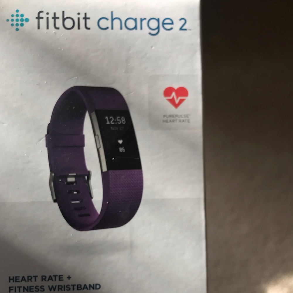 Fitbit Charge 2 with Plum Band, size S